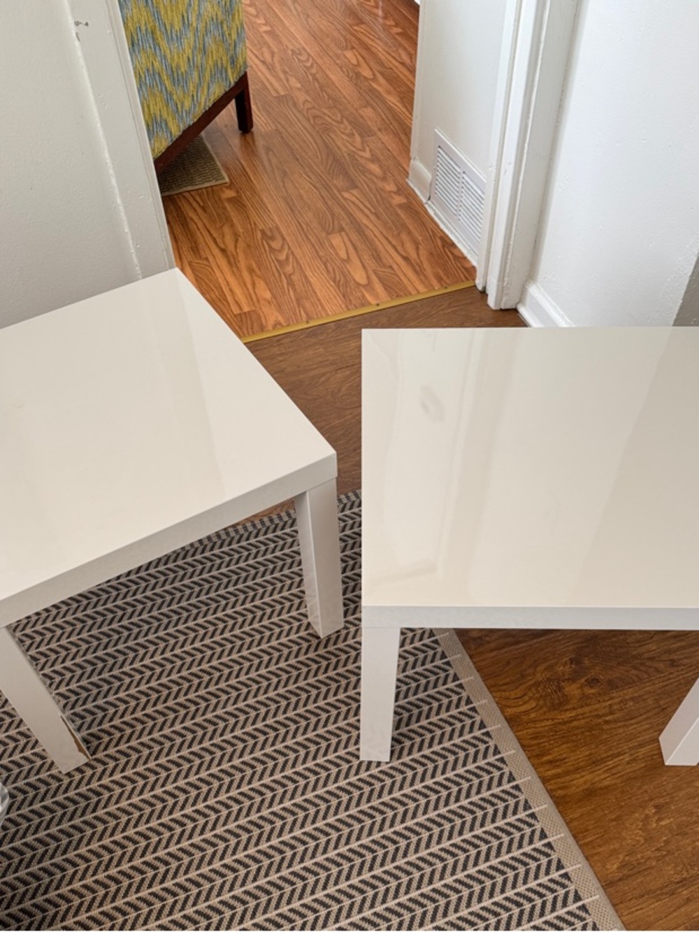 IKEA White Square Accent Tables (Set of 2)